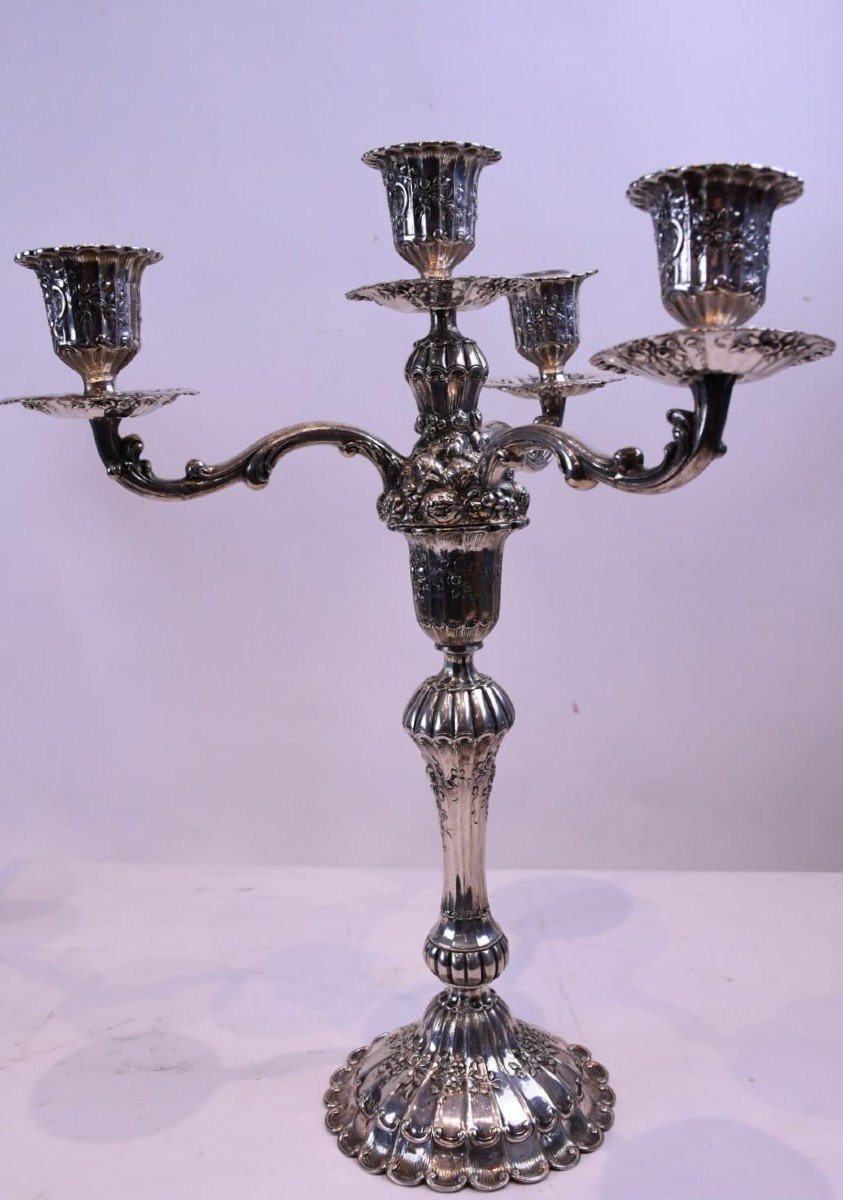 Candelabri in Argento 800 Punzone Germania 1888-photo-3